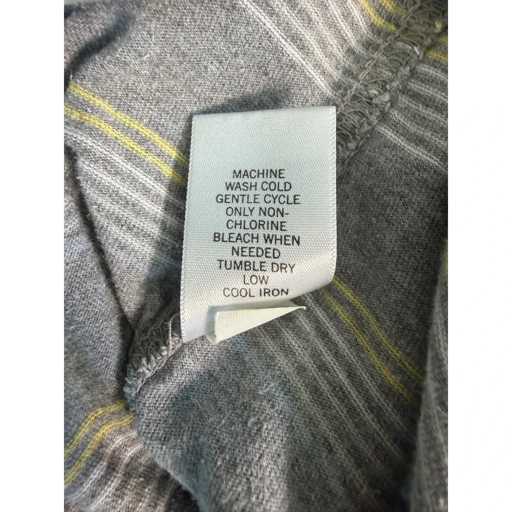 Banana Republic Mens Gray Striped Cotton Polo Shirt Size S Short Sleeve Casual
